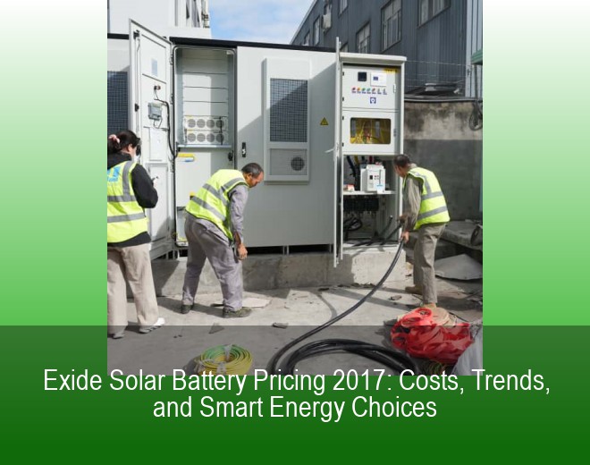 Exide Solar Battery Pricing 2017: Costs, Trends, and Smart Energy Choices